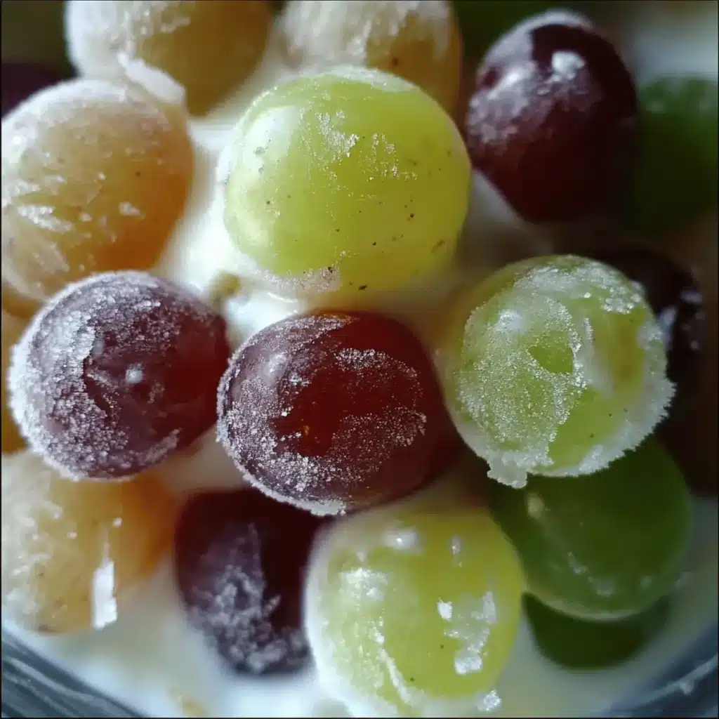 Frozen Grapes with Yogurt