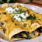Mushroom Spinach Enchiladas