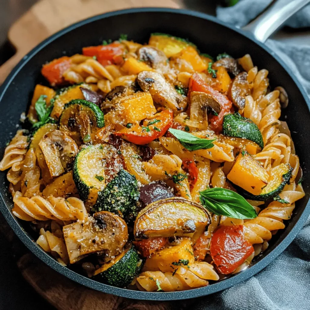 Roasted Veggie Pasta Skillet