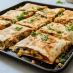 Sheet Pan Veggie Quesadillas