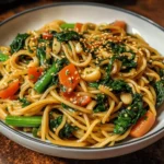 Spinach Garlic Noodle Stir Fry