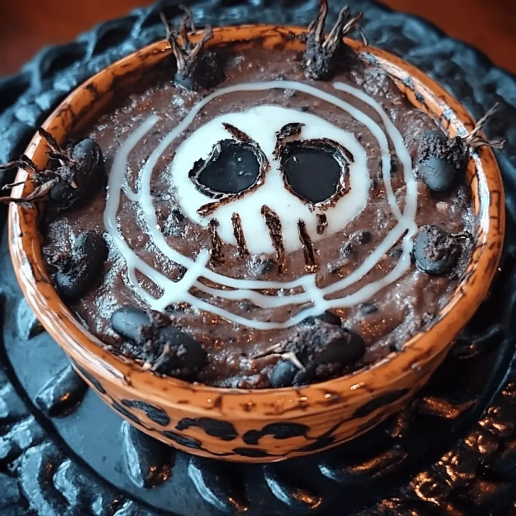Spooky Black Bean Dip
