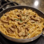 One Pot Beef Stroganoff
